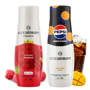 SodaStream Syrop do Saturatora Malina Zero + Pepsi Max Mango Bez Cukru - Syropy i koncentraty owocowe - miniaturka - grafika 1
