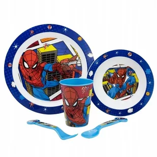 ZESTAW OBIADOWY SPIDERMAN 5w1 TALERZ MISKA KUBEK S - Zestawy naczyń dla dzieci - miniaturka - grafika 1