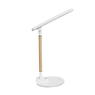 Stołowa LAMPKA stojąca H1832 Zumaline metalowa LAMPA biurkowa LED 5W 4000K regulowana skandynawska biała brązowa - Lampy stojące - miniaturka - grafika 1