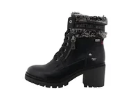 Botki damskie - Mustang Damskie sztyblety 15M0122001, czarne, 39 EU, czarny, 39 EU - miniaturka - grafika 1