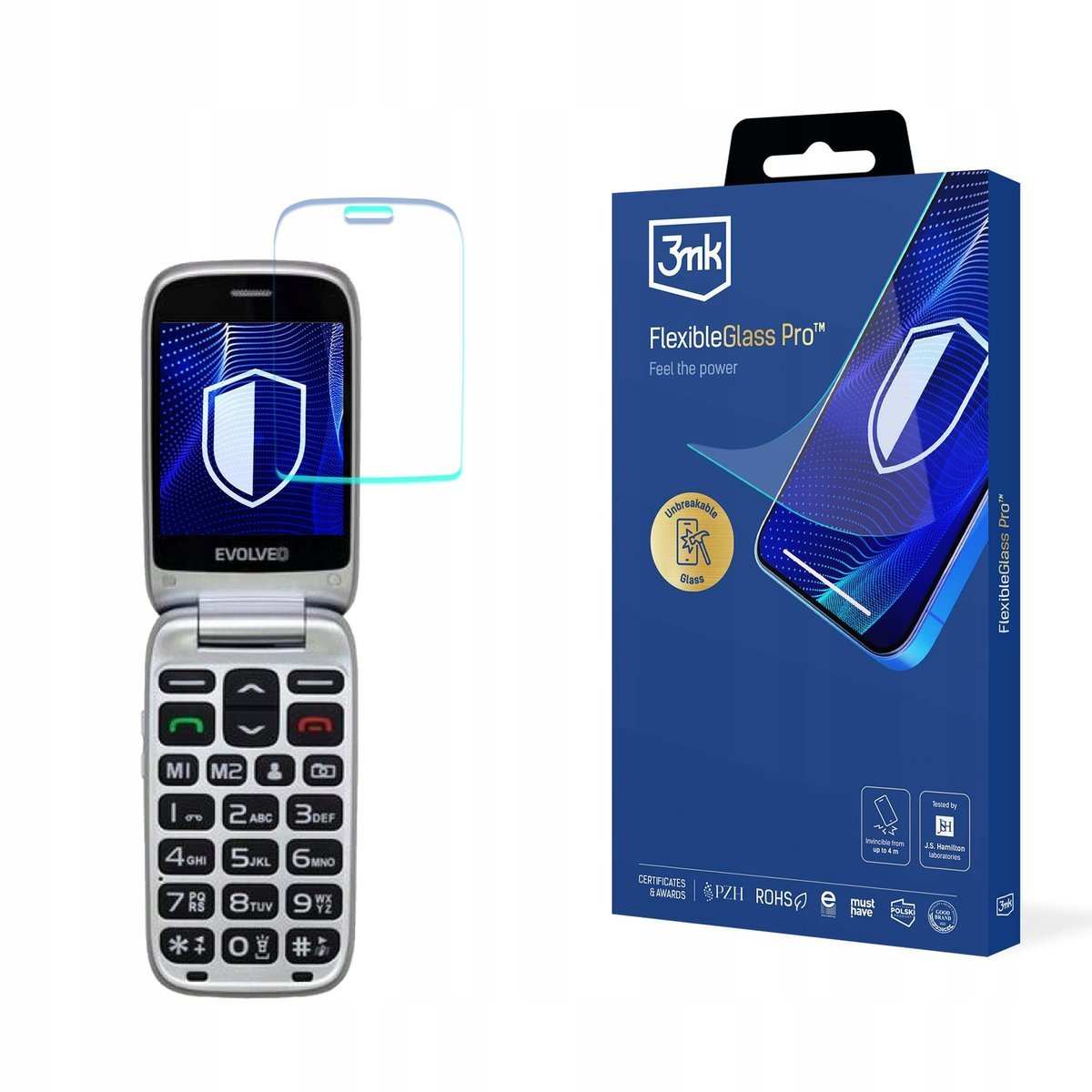 Szkło hybrydowe na ekran do Evolveo EasyPhone FS - 3mk FlexibleGlass Pro
