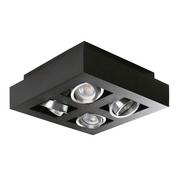 Lampy sufitowe - Kanlux Oczko halogenowe Stobi 26836 lampa sufitowa downlight 4x25W GU10 czarne - miniaturka - grafika 1