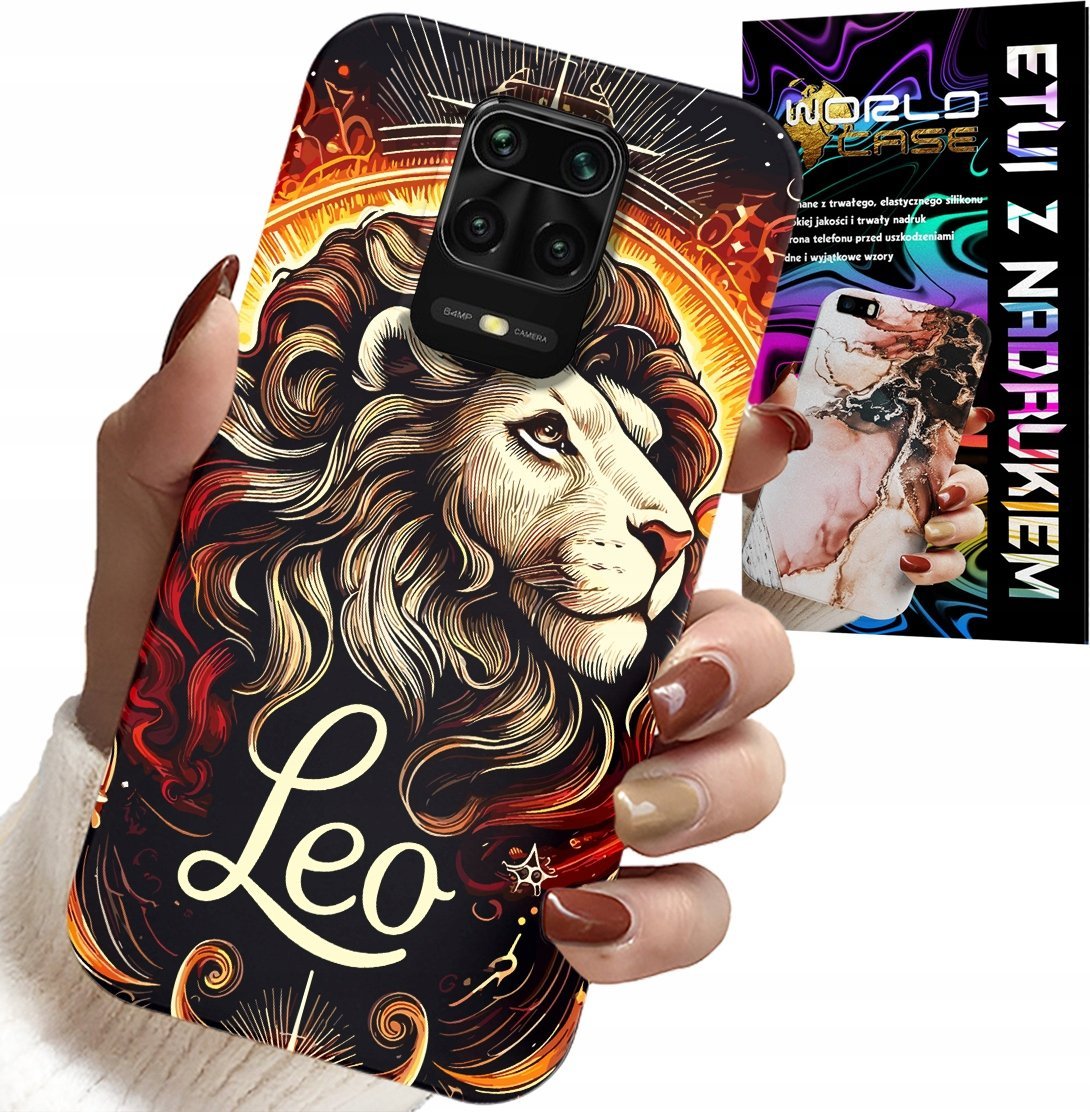 ETUI DO XIAOMI NOTE 9 PRO / 9S - LEW, ZNAK ZODIAKU ASTRONOMIA, CASE + SZKŁO