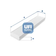 Filtry kabinowe - Filtr, wentylacja przestrzeni pasażerskiej UFI Filtry 53.162.00 - miniaturka - grafika 1