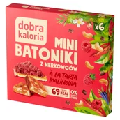 Batoniki - Dobra Kaloria Mini Batoniki z Nerkowców a'la Tarta Malinowa 6 sztuk 102g - - miniaturka - grafika 1