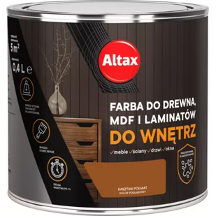 Farba do drewna, mdf, laminat 400 ml kasztan ALTAX - Emalie - miniaturka - grafika 1