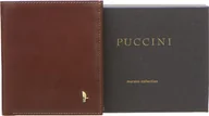 Portfele - Puccini Puccini MU1698 skórzany portfel męski * brąz MU1698 2 - miniaturka - grafika 1