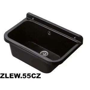 HYDROLAND ZLEW.55 CZARNY Komora gospodarcza czarny 55x34 - Zlewy i komory gospodarcze - miniaturka - grafika 1