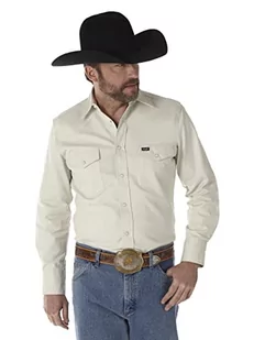 Wrangler MS713 męska koszula robocza z długim rękawem, kremowa, KAMIEŃ, L - Koszule męskie - miniaturka - grafika 1