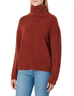 Swetry damskie - Vila Damski sweter VILAJULI z golfem L/S Knit-NOOS, Fired Brick, rozmiar XL, Fired Brick, XL - miniaturka - grafika 1