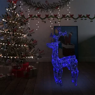 VidaXL Lumarko Świąteczna ozdoba renifer, 90 diod LED, 60x16x100 cm, akryl 329779 VidaXL - Oświetlenie świąteczne - miniaturka - grafika 1