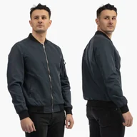 Kurtki męskie - Bomberka Męska Kurtka Przejściowa Lekka Miejska Granatowa KYMAXX XL Granatowy - miniaturka - grafika 1