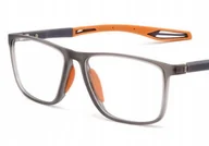 Okulary korekcyjne, oprawki, szkła - Okulary korekcyjne sportowe plusy szare - pomarańczowe +1 - miniaturka - grafika 1