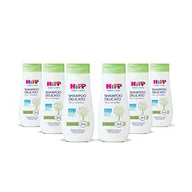 Kosmetyki kąpielowe dla dzieci - HiPP Baby Care - delikatny szampon dla dzieci, oczyszcza delikatność, nie podrażnia oczu, do skóry wrażliwej, z naturalnym ekstraktem z migdałów organicznych, 6 butelek 200 ml - miniaturka - grafika 1