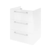 Szafki łazienkowe - Szafka łazienkowa 3 szuflady + umywalka zestaw 61x49.5 cm Remix biała Sensea - miniaturka - grafika 1
