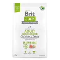 Sucha karma dla psów - Brit Care Sustainable Adult Med Chicken Insect 3kg - miniaturka - grafika 1