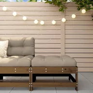 Fotele i krzesła ogrodowe - vidaXL Podnóżek ogrodowy z poduszką, miodowy brąz, lite drewno sosnowe - miniaturka - grafika 1