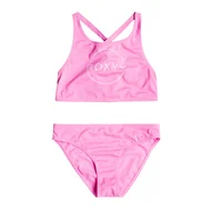 Stroje kąpielowe - Dziecięcy Strój kąpielowy dwuczęściowy ROXY SWIM FOR DAYS G TP ERGX203485-MGJ0 – Różowy - miniaturka - grafika 1