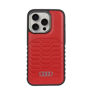 Oryginalne Etui APPLE IPHONE 15 PRO MAX Audi Synthetic Leather MagSafe (AU-TPUPCMIP15PM-GT/D3-RD) czerwone - Etui i futerały do telefonów - miniaturka - grafika 9