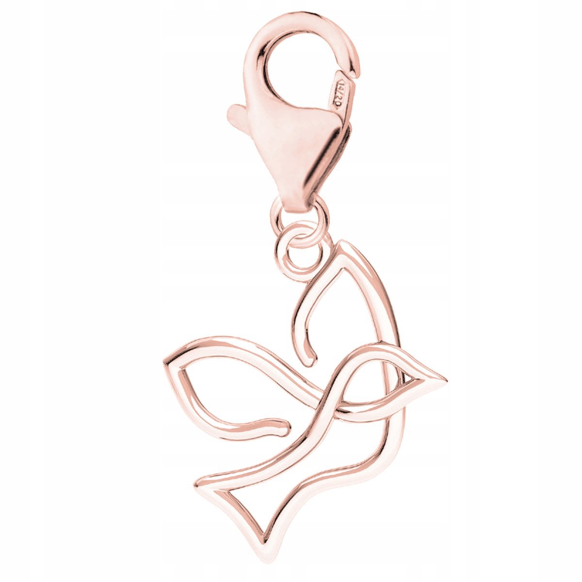 Zawieszka Pozłacana z Ażurowym Ptakiem Ptak Ażurowy Bird Ptaszek SREBRO 925