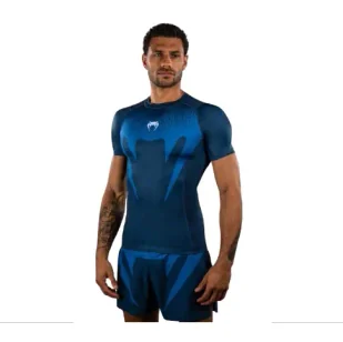 Venum Rashguard Krótki Rękaw Short Sleeve No Gi Indigo - Kimona, stroje i obuwie - miniaturka - grafika 1