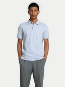 Koszulki męskie - Selected Homme Polo 16095851 Błękitny Slim Fit - miniaturka - grafika 1