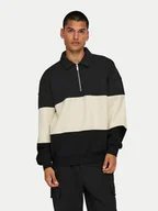 Bluzy męskie - Only & Sons Bluza Byorn 22031400 Czarny Oversize - miniaturka - grafika 1