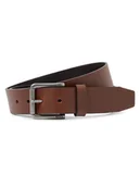 Paski - BOSS Męski pasek skórzany - Joris Mężczyźni skóra brązowy jednolity, 85 - miniaturka - grafika 1