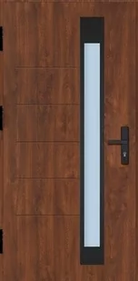 Drzwi zewnętrzne Bergen nero 90 cm, lewe, orzech - Drzwi zewnętrzne - miniaturka - grafika 1