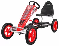 Jeździki dla dzieci - Gokart Full Ahead AIR na pedały dla dzieci 3+ Czerwony + Regulacja siedziska + Pompowane koła + Hamulec ręczny - miniaturka - grafika 1