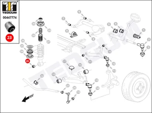 Poduszka amortyzatora TEDGUM 00447774 MB515165 00447774 - Układ zawieszenia - akcesoria - miniaturka - grafika 1