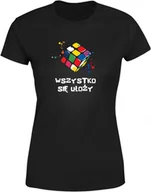 Koszulki i topy damskie - Koszulka damska Kolorowa Kostka Rubika - Wszystko się ułoży t-shirt damska - miniaturka - grafika 1