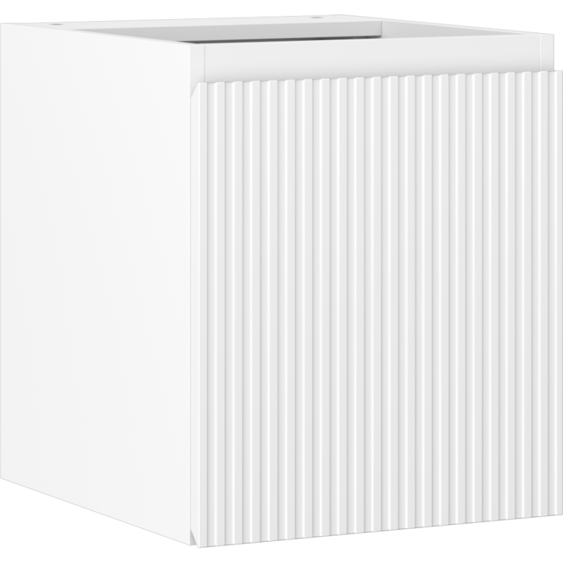 Mexen Rivel szafka łazienkowa podumywalkowa 40 cm, 1 drzwi, ryflowana, biała mat - 91A21-04047-1-BF01