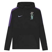 Bluzy dla chłopców - Nike Chłopięca bluza z kapturem Km Dry czarny/Fierce Purple/Hologram 116 - miniaturka - grafika 1