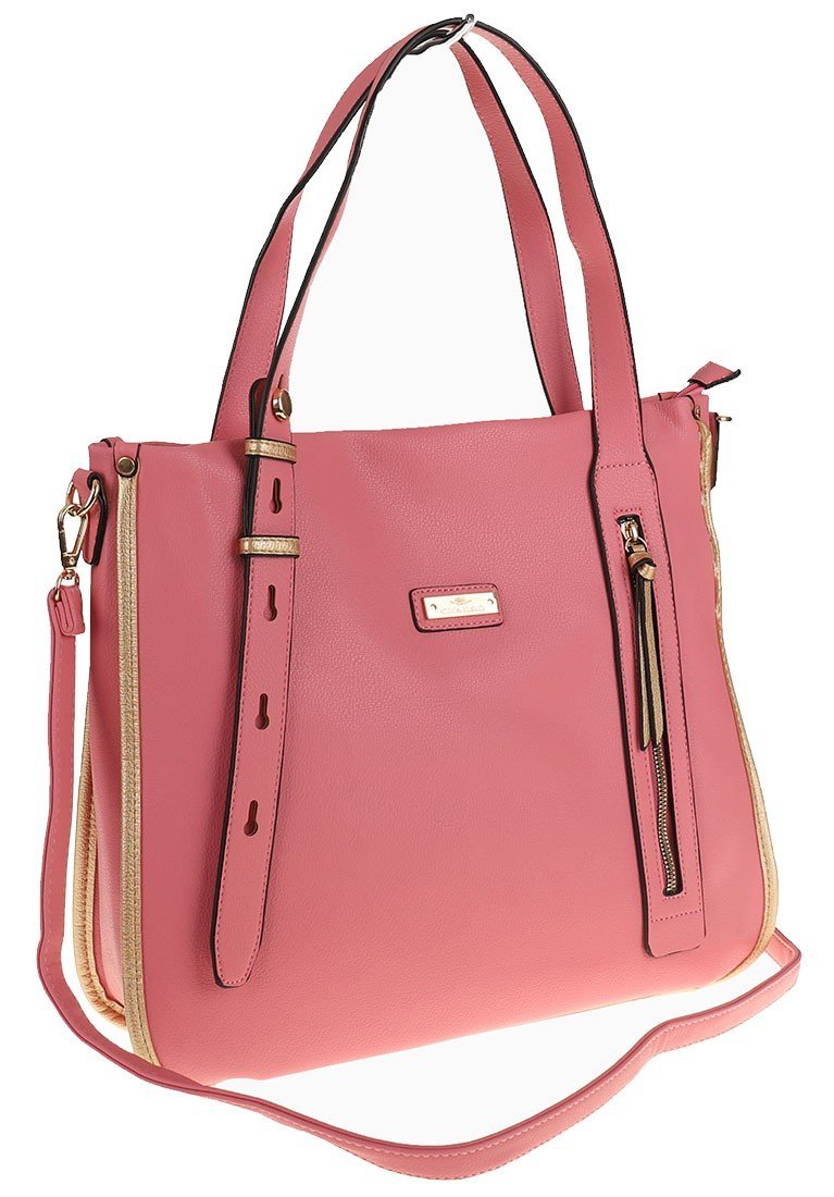 CHARRO Elegancka Torebka Damska Teczka listonoszka CH736243 Pink