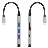 Gadżety USB - SWISSTEN SWISSTEN hub USB C HUB 6 IN 1 ALUMINIUM 44040102 44040102 - miniaturka - grafika 1