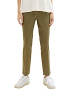 Spodnie damskie - TOM TAILOR Damskie spodnie materiałowe Mia Slim Fit Basic, 11279 - Dry Greyish Olive, 42W / 30L - miniaturka - grafika 1