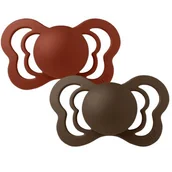 Śliniaki i fartuszki - BIBS COUTURE 2-PACK SAGE RUST & MOCHA S Smoczek Anatomiczny silikonowy - miniaturka - grafika 1