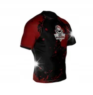 Kimona, stroje i obuwie - RASHGUARD MĘSKI MMA SPORTY WALKI SIŁOWNIA CROSSTRAINING BUSHIDO Blood XL - miniaturka - grafika 1