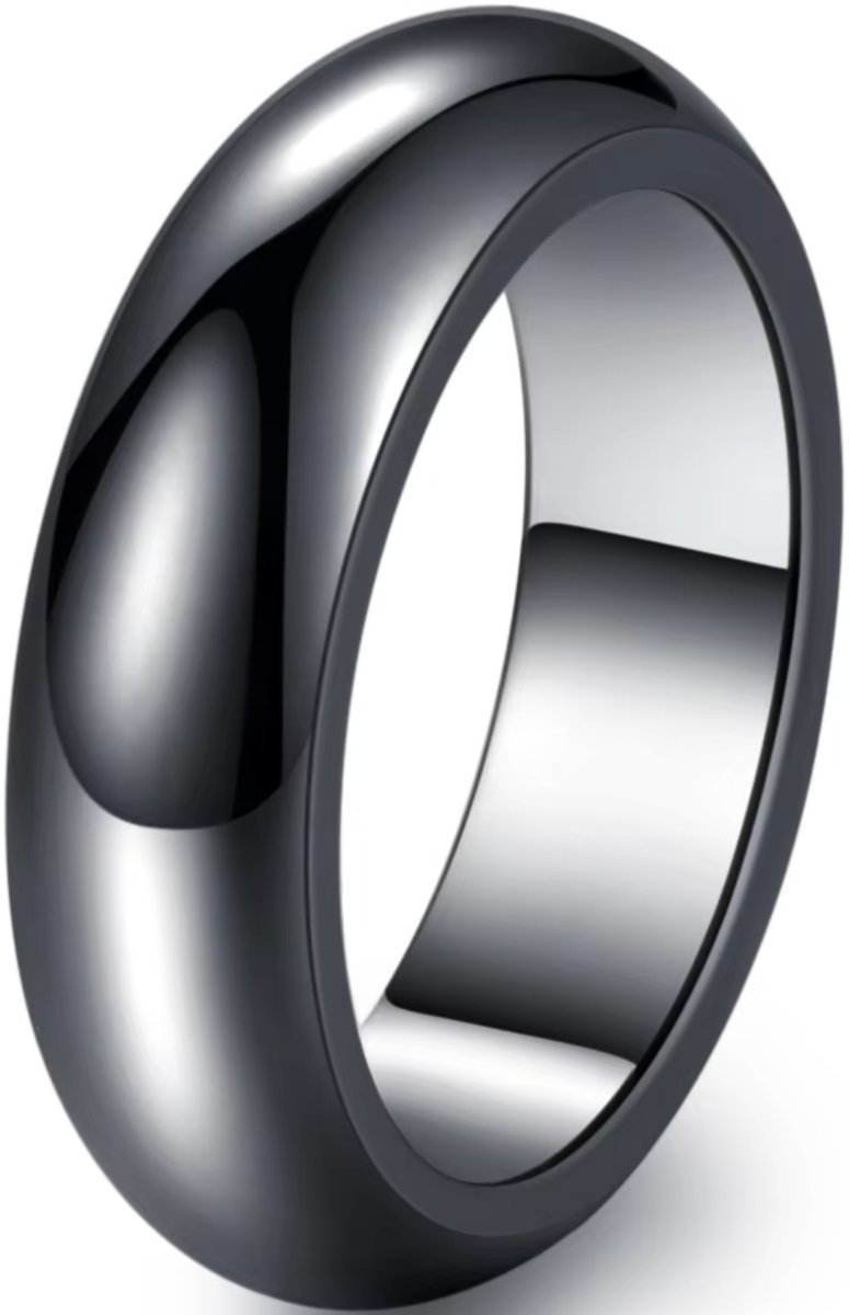 Obrączka Hematyt Pierścionek Nowoczesna Elegancka Wytrzymały Pierścień