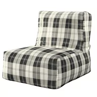 Fotele - Dekoria Pufa fotel krata czarno-biała 67 × 31 × 75 cm Edinburgh 1241-115-74 - miniaturka - grafika 1