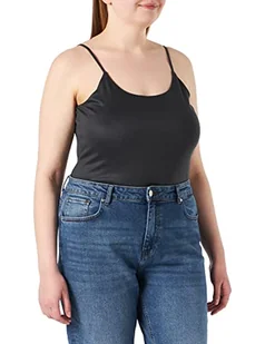 s.Oliver BLACK LABEL Damski top slim fit, ciemnoszary, 48 - Koszulki i topy damskie - miniaturka - grafika 1