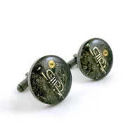 Spinki do mankietów i krawatów - SPINKI - Dla muzyka - TRĄBKI - szare - miniaturka - grafika 1