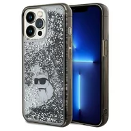 Etui i futerały do telefonów - Etui Karl Lagerfeld KLHCP13XLKCNSK Apple iPhone 13 Pro Max hardcase Liquid Glitter Choupette transparent - miniaturka - grafika 1