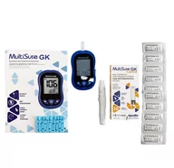 Glukometry i akcesoria dla diabetyków - Diather, Zestaw do pomiaru ciał ketonowych, keto glukometr Multisure Gk + 10 szt. Pasków - miniaturka - grafika 1