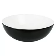 Umywalki - Novoterm Umywalka nablatowa 38x14,5 cm okrągła,czarny półmat/biały połysk KR 301 - miniaturka - grafika 1