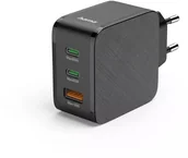 Zasilacze do laptopów - Ładowarka Hama ŁADOWARKA 65W ENTRY LEVEL 2X USB-C, USB-A, CZARNA 002019610000 - miniaturka - grafika 1