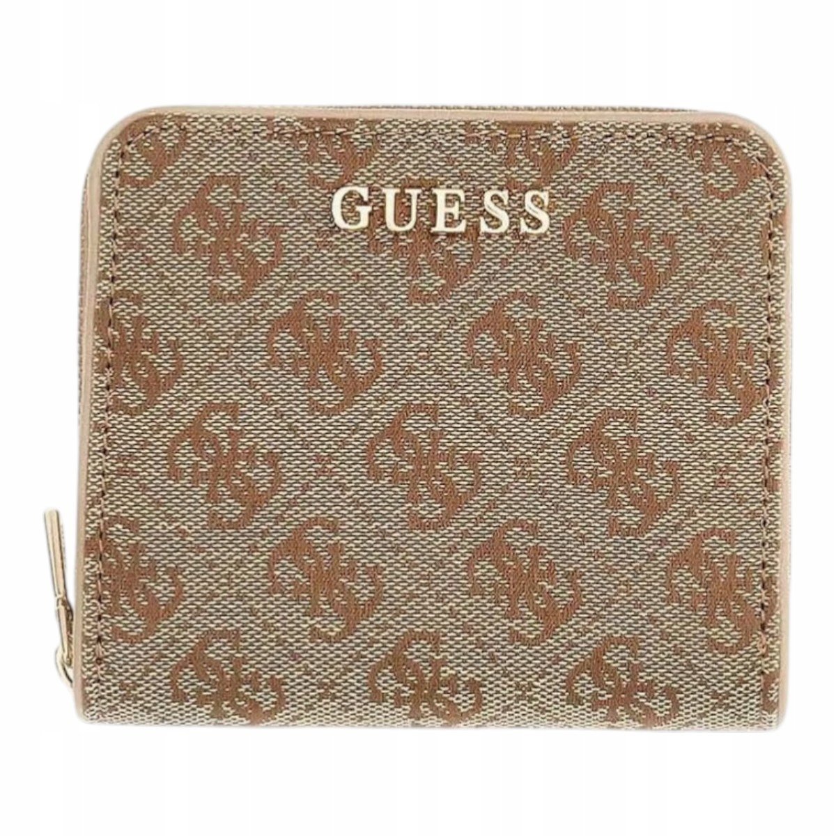 GUESS PORTFEL DAMSKI JESSA SLG SMALL ZIP BRĄZOWY/LATTE