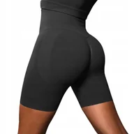 Legginsy - Kolarki Damskie Legginsy Krótkie Push Up Gładkie Bez Wzoru Do Ćwiczeń Lato - miniaturka - grafika 1