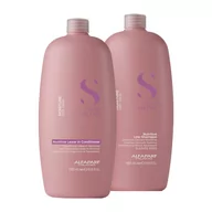 Zestawy kosmetyków damskich - Alfaparf Semi di Lino Moisture, zestaw XL nawilżający do włosów suchych, szampon + odżywka - miniaturka - grafika 1